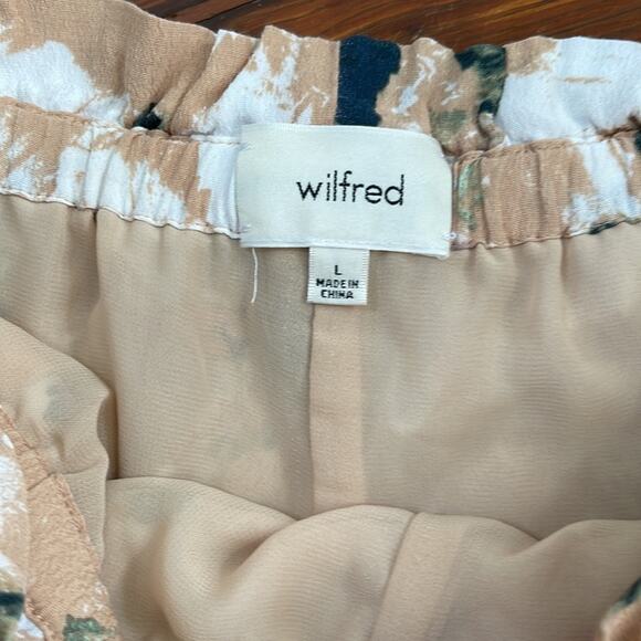 Aritzia Wilfred watercolor floral elastic drawstring waist shorts sz L - Picture 5 of 7